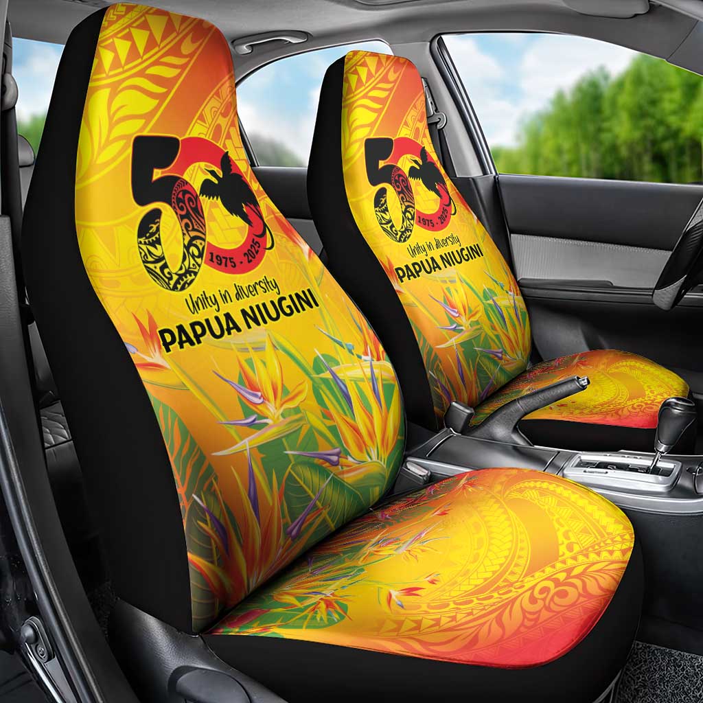 Papua New Guinea Unity in Diversity Car Seat Cover 50th Indipendens Papua Niugini