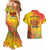 Papua New Guinea Unity in Diversity Couples Matching Mermaid Dress and Hawaiian Shirt 50th Indipendens Papua Niugini