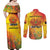 Papua New Guinea Unity in Diversity Couples Matching Off Shoulder Maxi Dress and Long Sleeve Button Shirt 50th Indipendens Papua Niugini