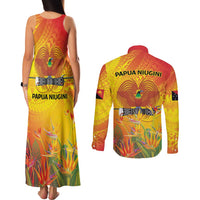 Papua New Guinea Unity in Diversity Couples Matching Tank Maxi Dress and Long Sleeve Button Shirt 50th Indipendens Papua Niugini