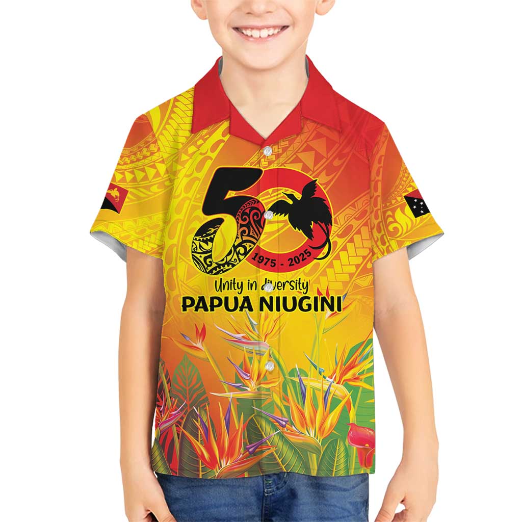 Papua New Guinea Unity in Diversity Family Matching Puletasi and Hawaiian Shirt 50th Indipendens Papua Niugini