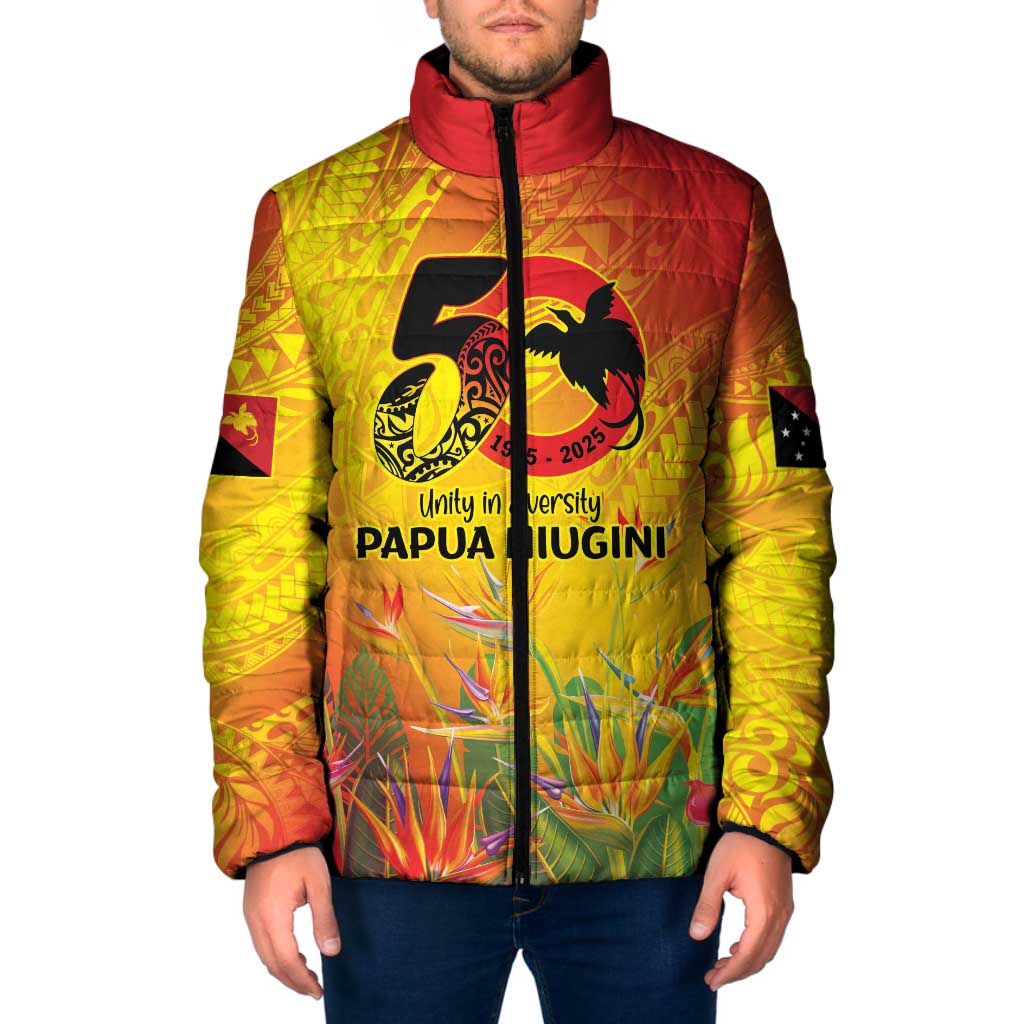 Papua New Guinea Unity in Diversity Padded Jacket 50th Indipendens Papua Niugini - Polynesian Pride