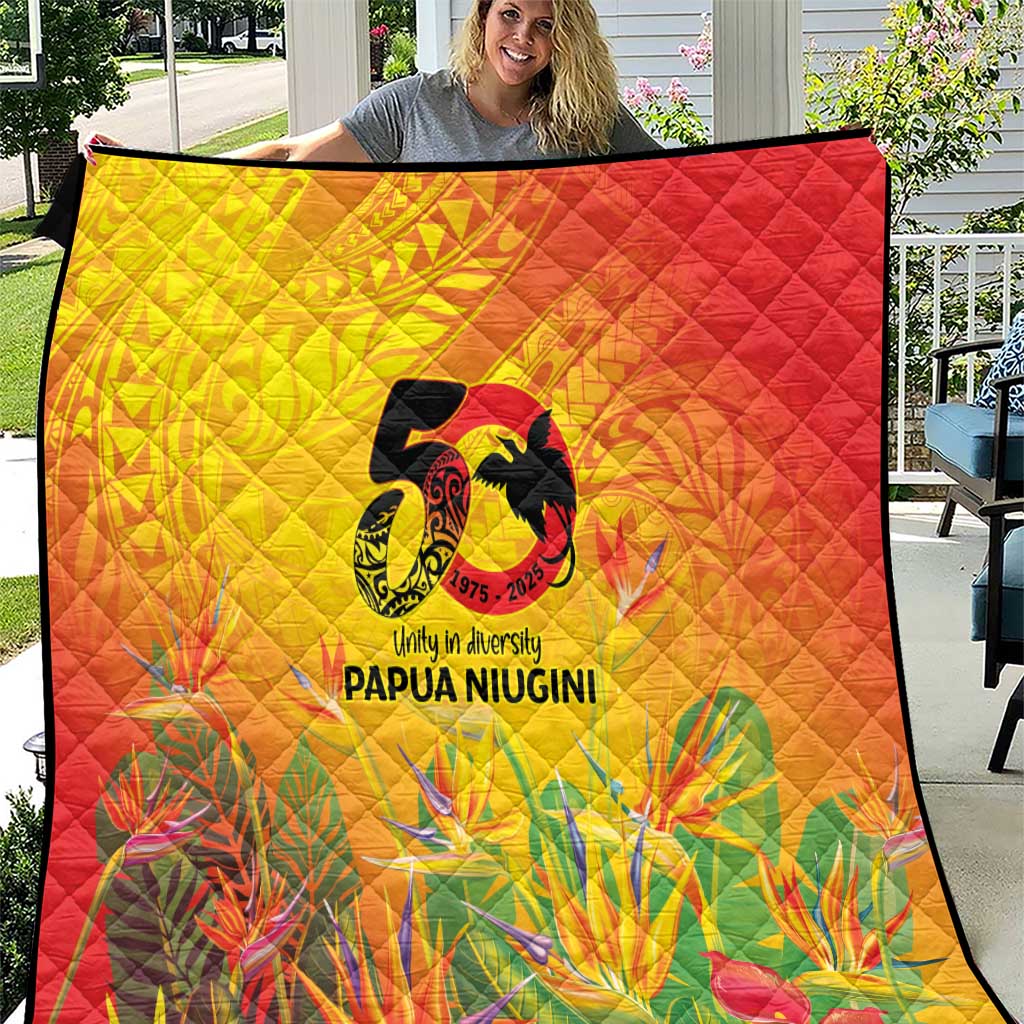 Papua New Guinea Unity in Diversity Quilt 50th Indipendens Papua Niugini LT9 Gold - Polynesian Pride
