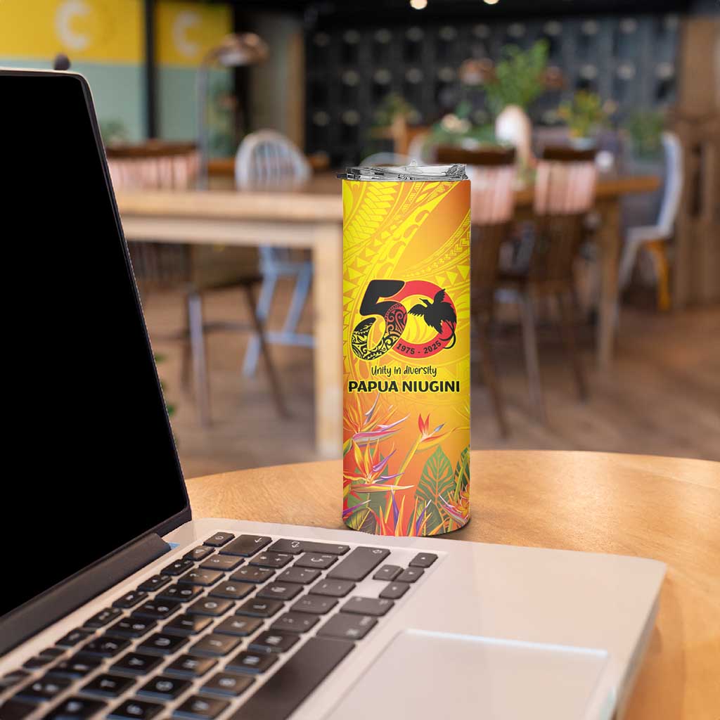 Papua New Guinea Unity in Diversity Skinny Tumbler 50th Indipendens Papua Niugini