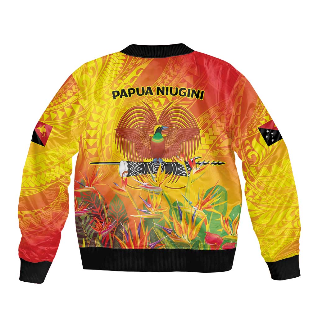 Papua New Guinea Unity in Diversity Sleeve Zip Bomber Jacket 50th Indipendens Papua Niugini LT9 - Polynesian Pride