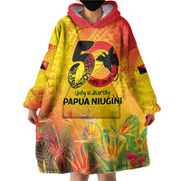 Papua New Guinea Unity in Diversity Wearable Blanket Hoodie 50th Indipendens Papua Niugini