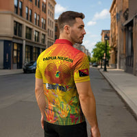 Papua New Guinea Unity in Diversity Zipper Polo Shirt 50th Indipendens Papua Niugini - Polynesian Pride