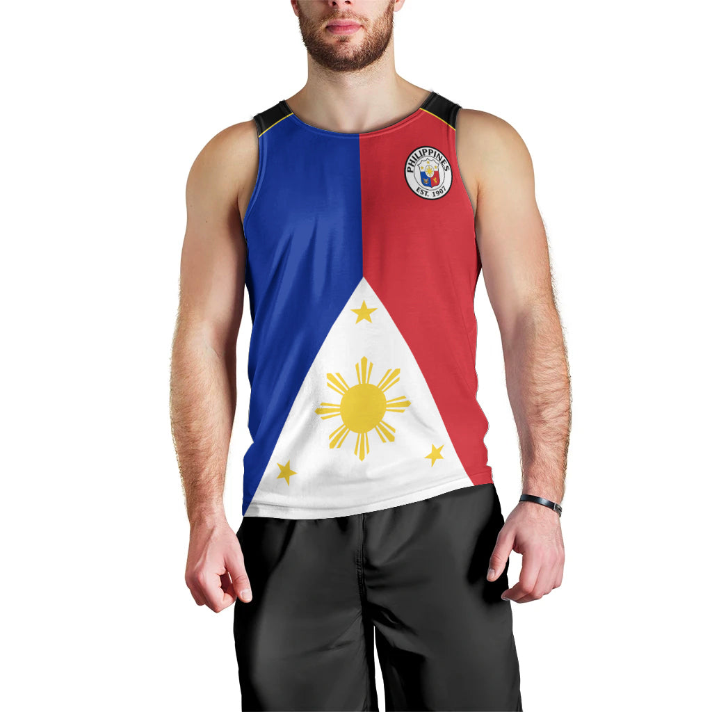 Philippines Concept Home Football Men Tank Top Pilipinas Flag Black Style 2023 LT9 - Polynesian Pride