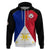(Custom Text and Number) Philippines Concept Home Football Hoodie Pilipinas Flag Black Style 2023 LT9 Zip Hoodie Black - Polynesian Pride