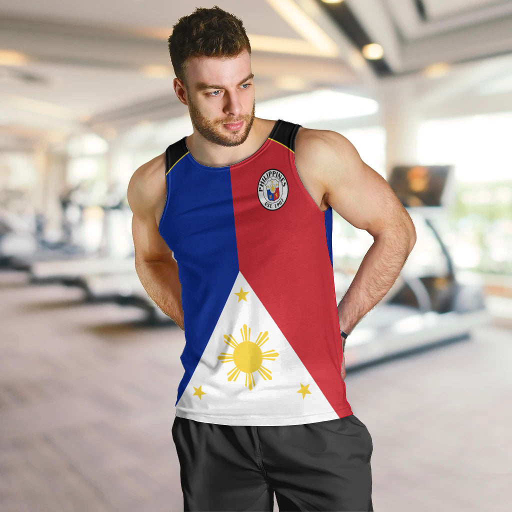 (Custom Text And Number) Philippines Concept Home Football Men Tank Top Pilipinas Flag Black Style 2023 LT9 - Polynesian Pride