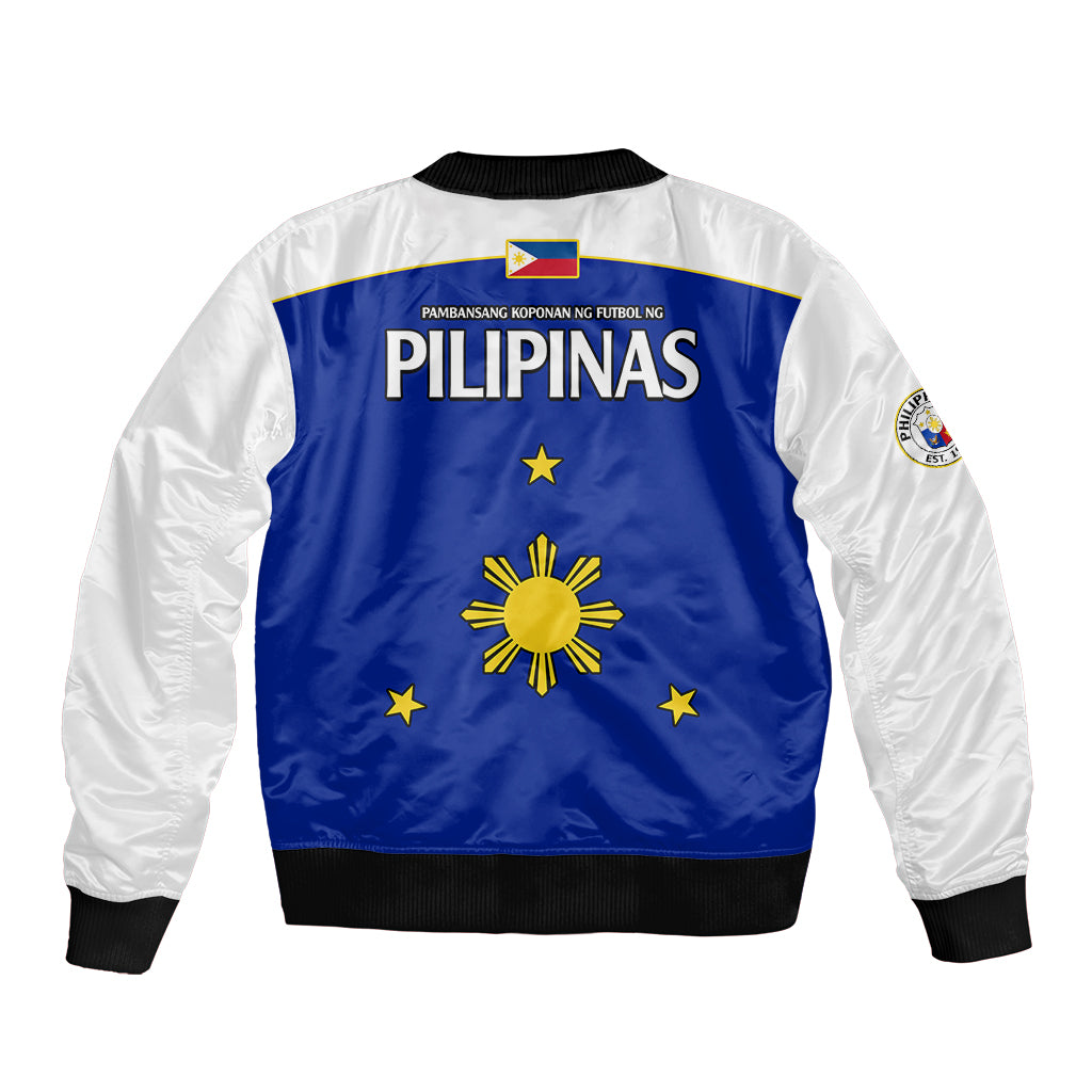 Philippines Concept Home Football Sleeve Zip Bomber Jacket Pilipinas Flag White Style 2023 LT9 - Polynesian Pride