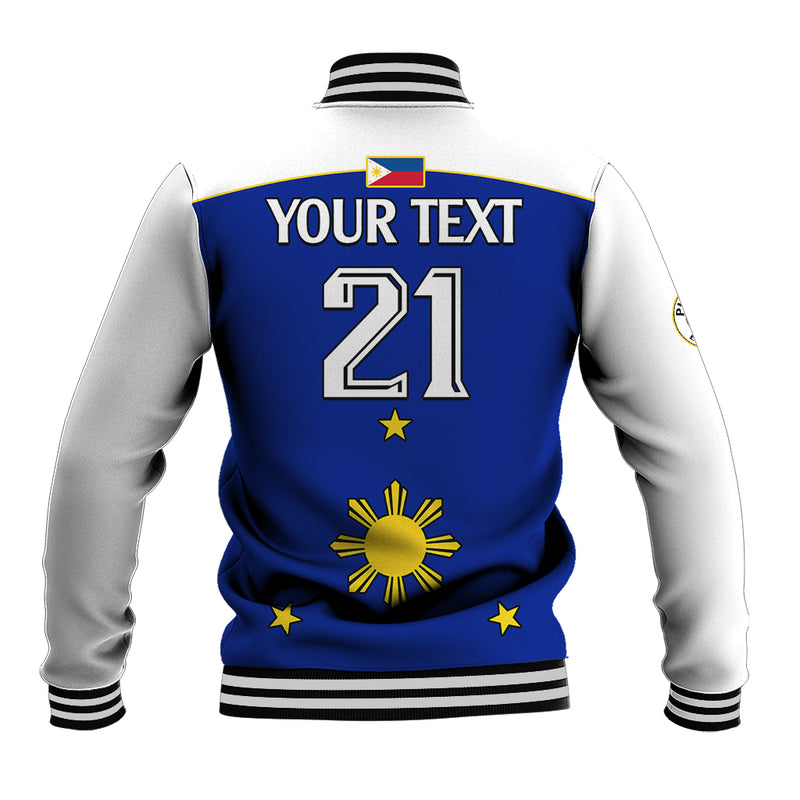 Personalised Polynesian Philippines Baseball Jacket Pilipinas Flag Style for 125th Independence Anniversary White LT9 main image 1