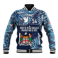 Personalised Fiji 54th Anniversary Baseball Jacket Siga Ni Bula Galala Marautaki O Viti LT9