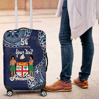 Personalised Fiji 54th Anniversary Luggage Cover Siga Ni Bula Galala Marautaki O Viti LT9