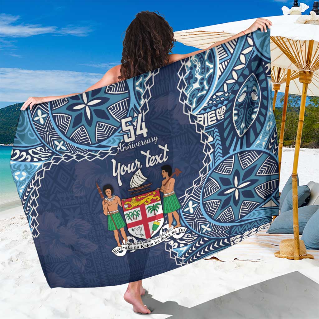 Personalised Fiji 54th Anniversary Sarong Siga Ni Bula Galala Marautaki O Viti