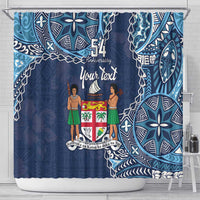 Personalised Fiji 54th Anniversary Shower Curtain Siga Ni Bula Galala Marautaki O Viti LT9