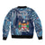 Personalised Fiji 54th Anniversary Sleeve Zip Bomber Jacket Siga Ni Bula Galala Marautaki O Viti LT9