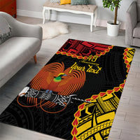 Personalised Papua New Guinea 49th Anniversary Area Rug Hapi De bilong Indipendens Papua Niugini LT9 - Polynesian Pride