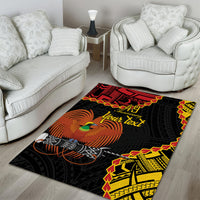 Personalised Papua New Guinea 49th Anniversary Area Rug Hapi De bilong Indipendens Papua Niugini LT9 - Polynesian Pride