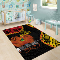 Personalised Papua New Guinea 49th Anniversary Area Rug Hapi De bilong Indipendens Papua Niugini LT9 - Polynesian Pride