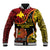 Personalised Papua New Guinea 49th Anniversary Baseball Jacket Hapi De bilong Indipendens Papua Niugini