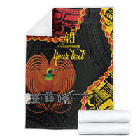Personalised Papua New Guinea 49th Anniversary Blanket Hapi De bilong Indipendens Papua Niugini