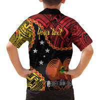 Personalised Papua New Guinea 49th Anniversary Family Matching Long Sleeve Bodycon Dress and Hawaiian Shirt Hapi De bilong Indipendens Papua Niugini LT9 - Polynesian Pride