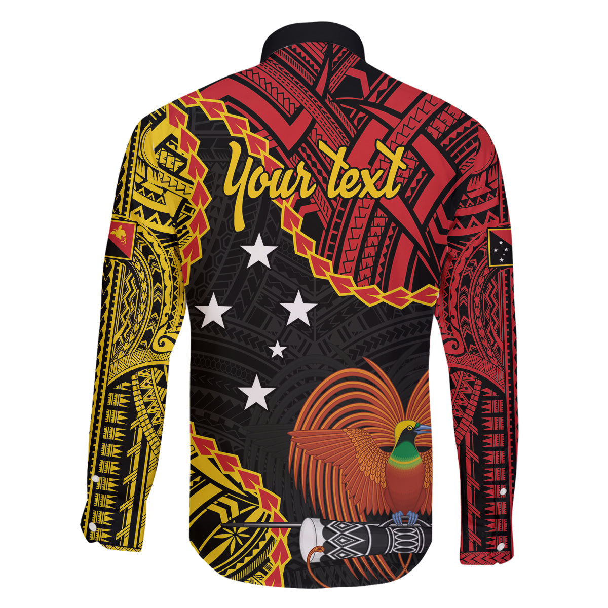 Personalised Papua New Guinea 49th Anniversary Family Matching Long Sleeve Bodycon Dress and Hawaiian Shirt Hapi De bilong Indipendens Papua Niugini LT9 - Polynesian Pride