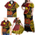 Personalised Papua New Guinea 49th Anniversary Family Matching Off Shoulder Maxi Dress and Hawaiian Shirt Hapi De bilong Indipendens Papua Niugini