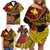 Personalised Papua New Guinea 49th Anniversary Family Matching Off Shoulder Short Dress and Hawaiian Shirt Hapi De bilong Indipendens Papua Niugini