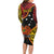 Personalised Papua New Guinea 49th Anniversary Long Sleeve Bodycon Dress Hapi De bilong Indipendens Papua Niugini