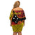 Personalised Papua New Guinea 49th Anniversary Off Shoulder Short Dress Hapi De bilong Indipendens Papua Niugini