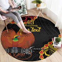 Personalised Papua New Guinea 49th Anniversary Round Carpet Hapi De bilong Indipendens Papua Niugini LT9 - Polynesian Pride