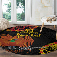 Personalised Papua New Guinea 49th Anniversary Round Carpet Hapi De bilong Indipendens Papua Niugini LT9 - Polynesian Pride