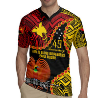 Personalised Papua New Guinea 49th Anniversary Rugby Jersey Hapi De bilong Indipendens Papua Niugini
