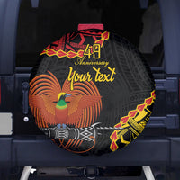 Personalised Papua New Guinea 49th Anniversary Spare Tire Cover Hapi De bilong Indipendens Papua Niugini
