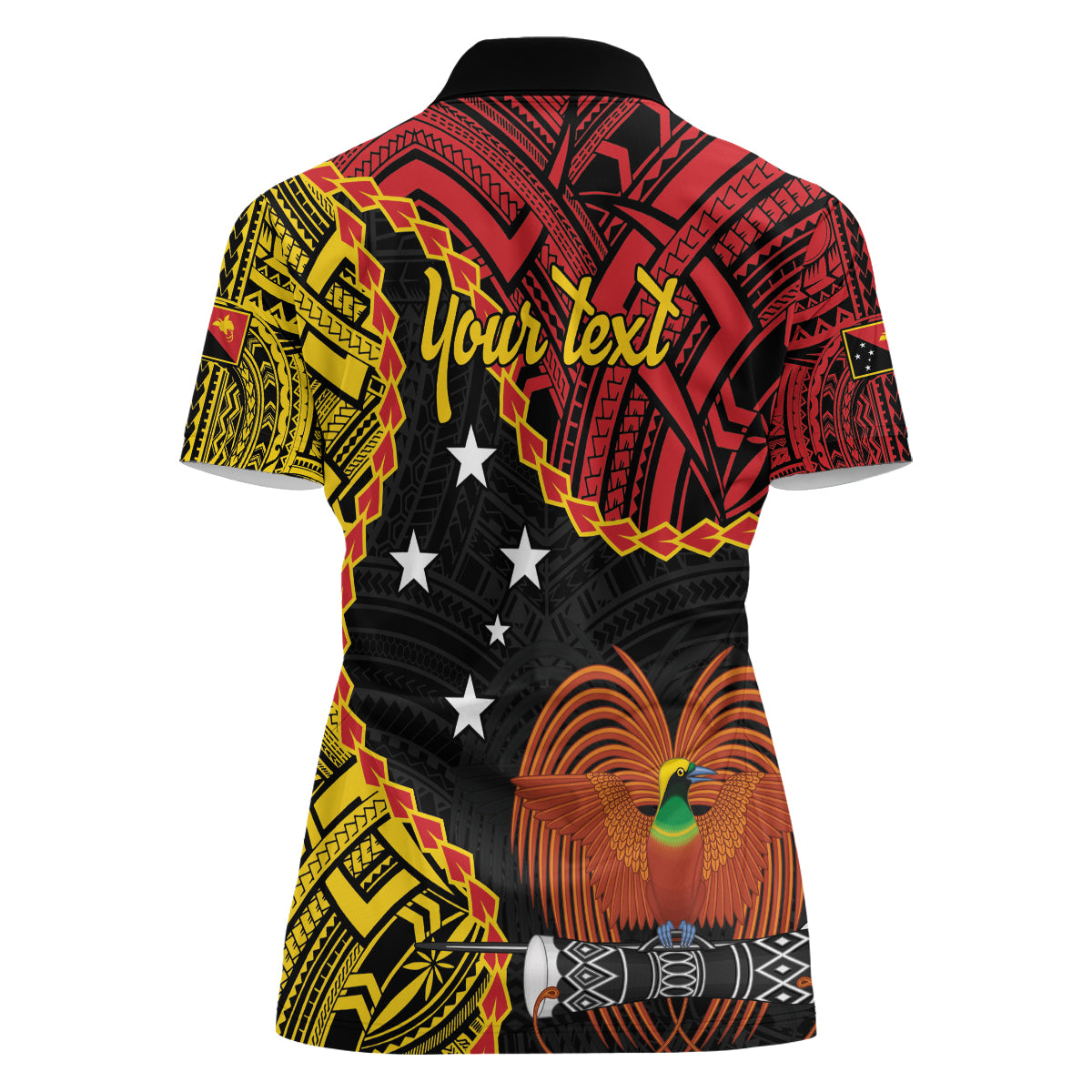 Personalised Papua New Guinea 49th Anniversary Women Polo Shirt Hapi De bilong Indipendens Papua Niugini