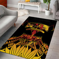Personalised Papua New Guinea 49th Anniversary Area Rug Bird of Paradise Unity In Diversity LT9 - Polynesian Pride