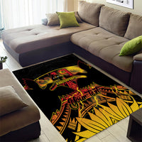 Personalised Papua New Guinea 49th Anniversary Area Rug Bird of Paradise Unity In Diversity LT9 - Polynesian Pride