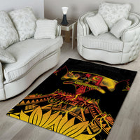 Personalised Papua New Guinea 49th Anniversary Area Rug Bird of Paradise Unity In Diversity LT9 - Polynesian Pride
