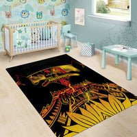 Personalised Papua New Guinea 49th Anniversary Area Rug Bird of Paradise Unity In Diversity LT9 - Polynesian Pride