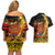 Personalised Papua New Guinea 49th Anniversary Couples Matching Off Shoulder Short Dress and Hawaiian Shirt Bird of Paradise Unity In Diversity