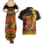 Personalised Papua New Guinea 49th Anniversary Couples Matching Summer Maxi Dress and Hawaiian Shirt Bird of Paradise Unity In Diversity