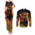 Personalised Papua New Guinea 49th Anniversary Couples Matching Tank Maxi Dress and Long Sleeve Button Shirt Bird of Paradise Unity In Diversity