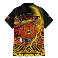 Personalised Papua New Guinea 49th Anniversary Family Matching Mermaid Dress and Hawaiian Shirt Bird of Paradise Unity In Diversity