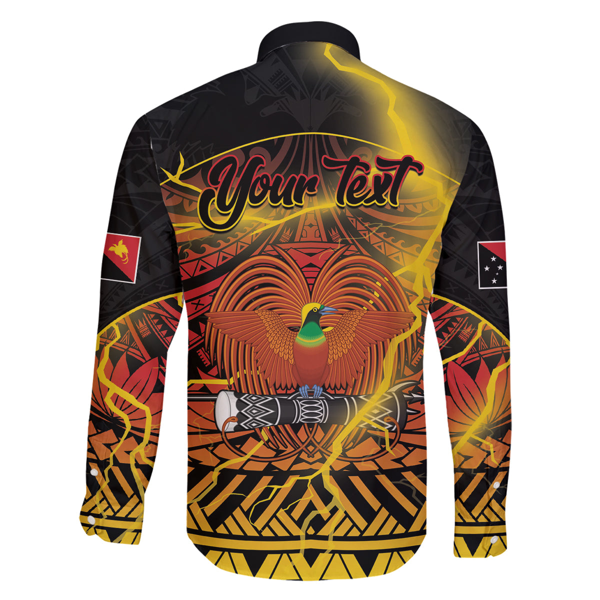 Personalised Papua New Guinea 49th Anniversary Family Matching Tank Maxi Dress and Hawaiian Shirt Bird of Paradise Unity In Diversity