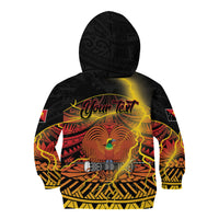 Personalised Papua New Guinea 49th Anniversary Kid Hoodie Bird of Paradise Unity In Diversity