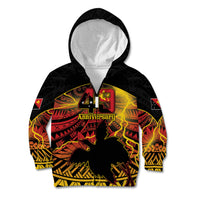 Personalised Papua New Guinea 49th Anniversary Kid Hoodie Bird of Paradise Unity In Diversity