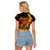 Personalised Papua New Guinea 49th Anniversary Raglan Cropped T Shirt Bird of Paradise Unity In Diversity