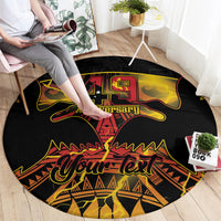 Personalised Papua New Guinea 49th Anniversary Round Carpet Bird of Paradise Unity In Diversity LT9 - Polynesian Pride